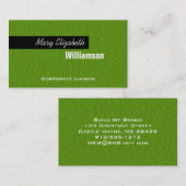 Groen leder Moderne professionele Visitekaartjes (Voorkant / Achterkant)