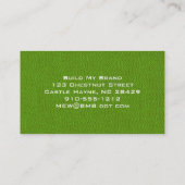 Groen leder Moderne professionele Visitekaartjes (Achterkant)