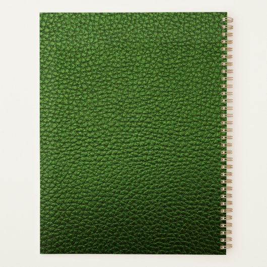 Groen leder planner (Achterkant)