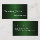 Groen leder Professional-standaard Visitekaartje (Voorkant / Achterkant)