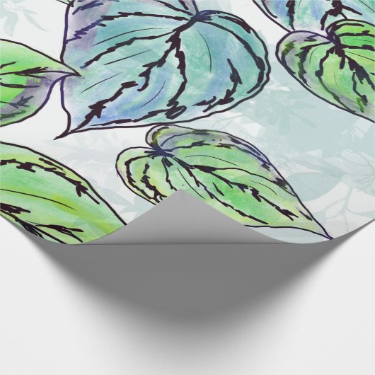 Groen leder Verpakkingspapier Cadeaupapier (Hoek)