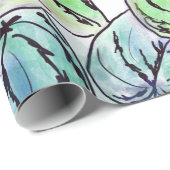 Groen leder Verpakkingspapier Cadeaupapier (Rol Hoek)