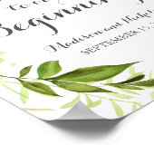 Groen leder Welkom bij ons beginteken, bijtend Poster (Hoek)