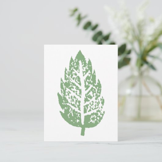 Groen lederen aanpasbaar Briefkaart (Staand voorkant)