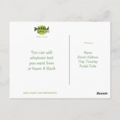 Groen lederen aanpasbaar Briefkaart (Achterkant)