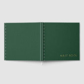 Groen lederen ontwerp gastenboek (Volledig)