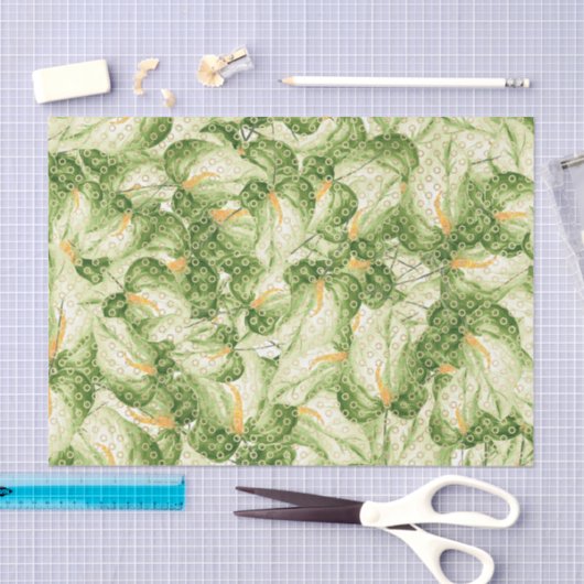 Groen lederen patroon 6 tissuepapier (Craft)