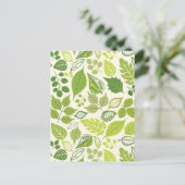 Groen lederen patroon briefkaart (Staand voorkant)