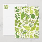 Groen lederen patroon briefkaart (Voorkant / Achterkant)