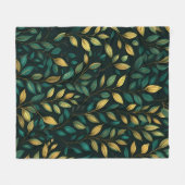 Groen lederen patroon fleece deken (Voorkant (Horizontaal))