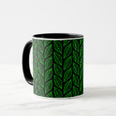 Groen lederen patroon mok (Voorkant links)