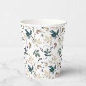 Groen lederen patroon papieren bekers (Rechts)