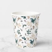 Groen lederen patroon papieren bekers (Voorkant)