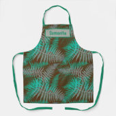  groen lederen Schort (Voorkant)