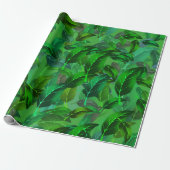 Groen lederpapier cadeaupapier (Uitgerold)