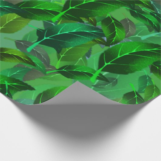 Groen lederpapier cadeaupapier (Hoek)