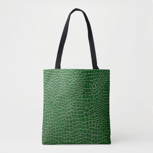 Groen leer effect patroon tote bag (Voorkant)