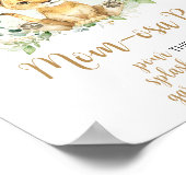 Groen Leeuw Baby shower Moeder Osa Bar Poster (Hoek)