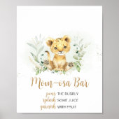 Groen Leeuw Baby shower Moeder Osa Bar Poster (Voorkant)