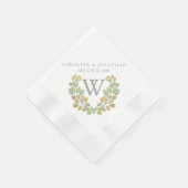 Groen lef eenvoud monogram Wreath Napkins Servetten (Hoek)