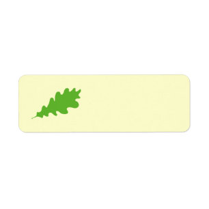 Groen lef, eikenblad design. etiket