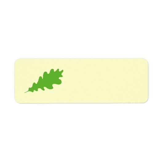 Groen lef, eikenblad design. etiket (Voorkant)