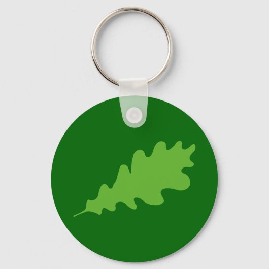 Groen lef, eikenblad design. sleutelhanger (Voorkant)