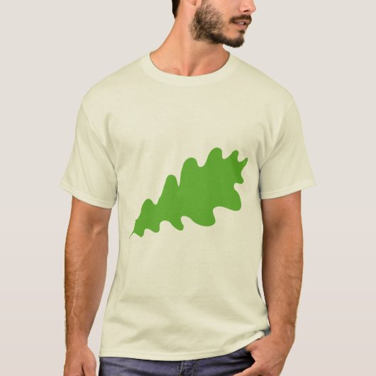 Groen lef, eikenblad design. t-shirt (Voorkant)