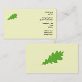 Groen lef, eikenblad design. visitekaartje (Voorkant / Achterkant)
