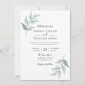 Groen lef simpel Elegant Spring Wedding Kaart (Voorkant)
