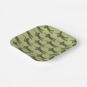 Groen Leger Man Sniper Pose Papieren Bordje (Gebogen)