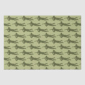 Groen Leger Man Sniper Pose Tissuepapier (Voorkant)