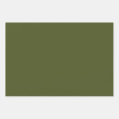 Groen leger (vaste kleur) inpakpapier vel (Voorkant 3)