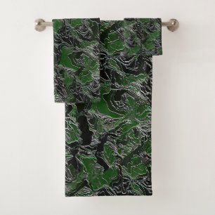 Groen Legercamo Bad Handdoek