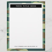 Groen legercamo elegant aangepast papier (Voorkant)