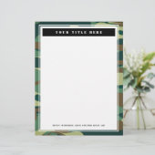 Groen legercamo elegant aangepast papier (Staand voorkant)