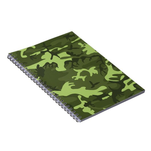 Groen legercamouflage notitieboek (Rechterzijde)
