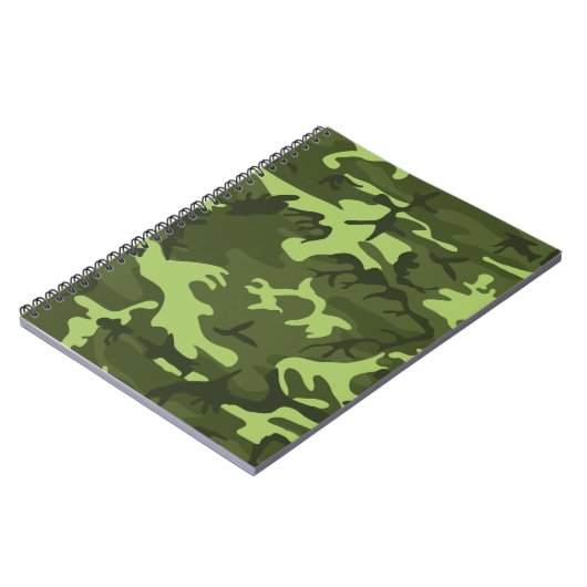 Groen legercamouflage notitieboek (Linkerzijde)