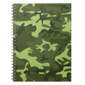 Groen legercamouflage notitieboek (Voorkant)