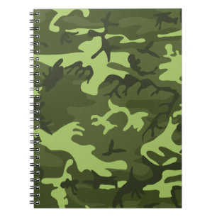 Groen legercamouflage notitieboek