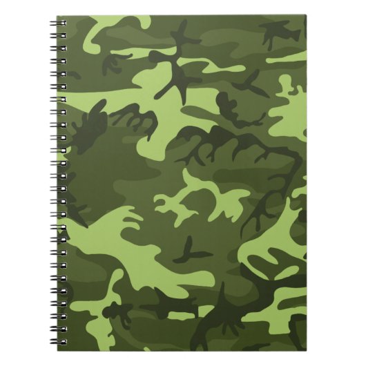 Groen legercamouflage notitieboek (Voorkant)