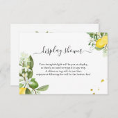 Groen Lemonie Display Bruids Bruiloft Douche Informatiekaartje (Voorkant / Achterkant)