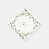 Groen Lente Roze Bloemen Servetten (Hoek)