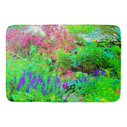 Groen Lenteguin Landschap met volken Badmat (Voorkant)