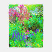 Groen Lenteguin Landschap met volken Fleece Deken (Voorkant)