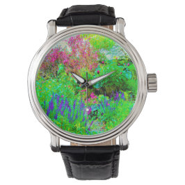 Groen Lenteguin Landschap met volken Horloge