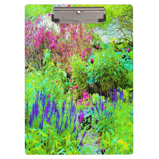 Groen Lenteguin Landschap met volken Klembord (Voorkant)