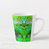 Groen Lenteguin Landschap met volken Latte Mok (Rechts)