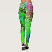 Groen Lenteguin Landschap met volken Leggings (Achterkant)