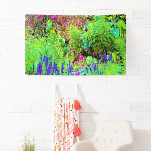 Groen Lenteguin Landschap met volken Spandoek (Insitu)
